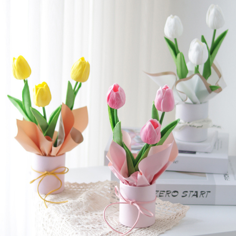 Florist Supply Buckets - 4pcs Mini Round Flower Box Gift