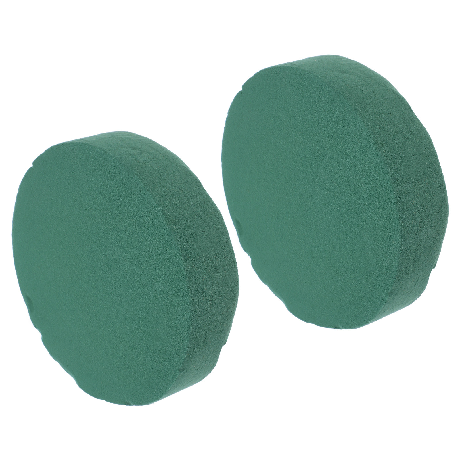 The Florist Supply - 2Pcs Round Floral Foam Blocks Green