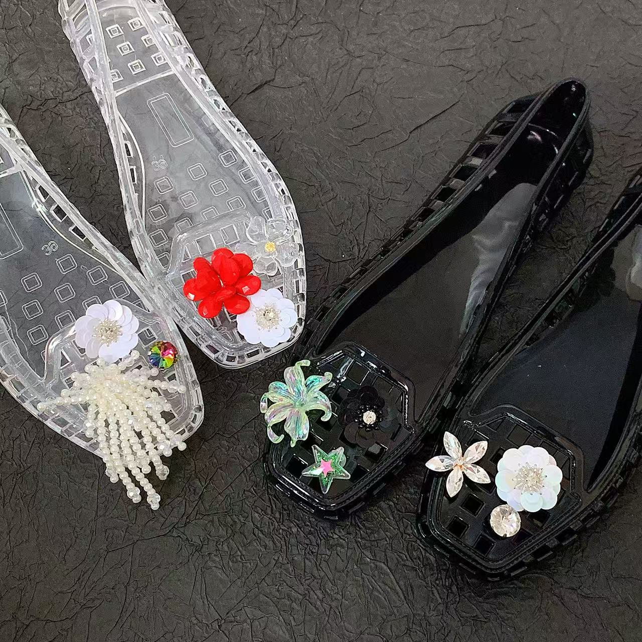 Florist Supplies - Jelly Crystal Shoes for Women, Summer