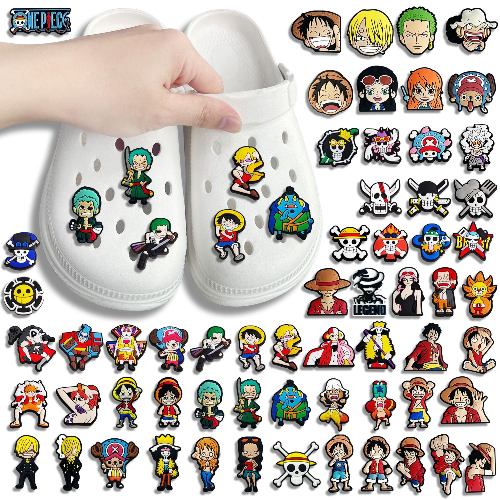 2-30pcs One Piece Luffy Crocs  - Florist Supplies บทวิจารณ์และราคา