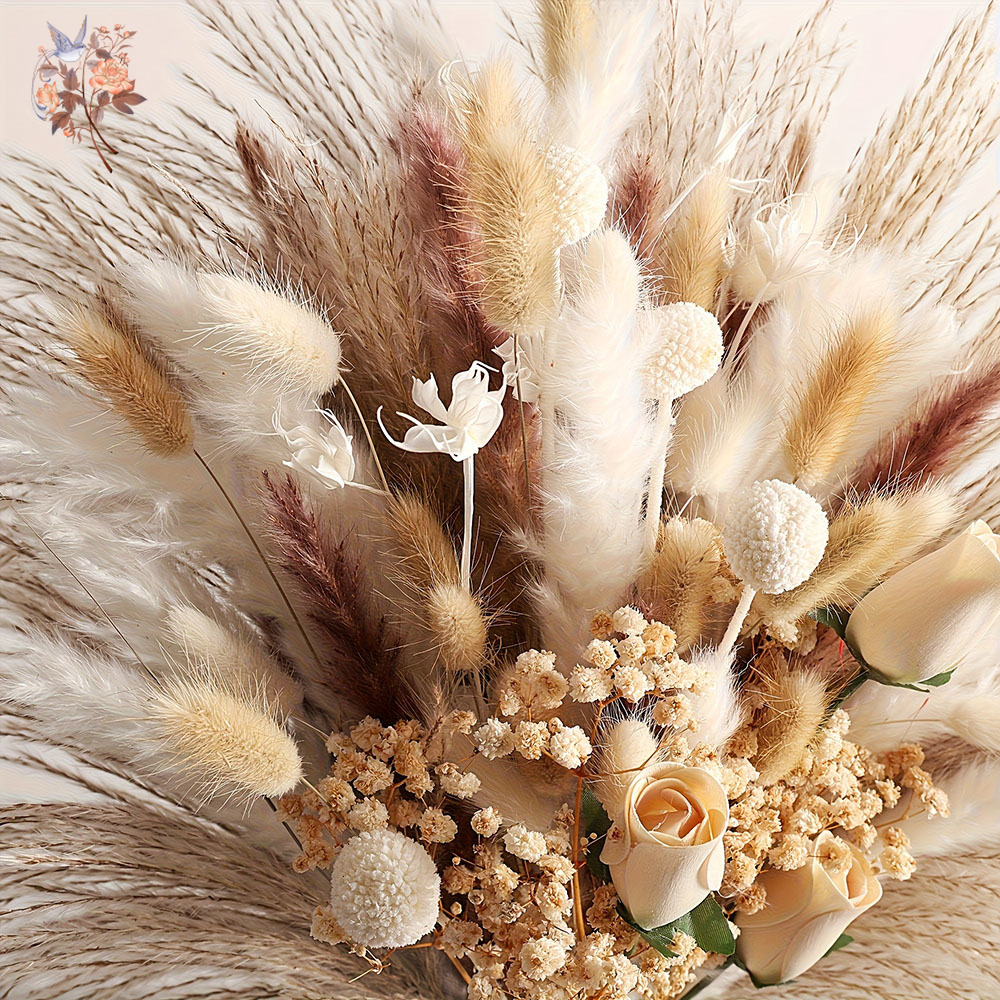 80Pcs Artificial Dried Flowers - Baby Breath Dried บทวิจารณ์และราคา