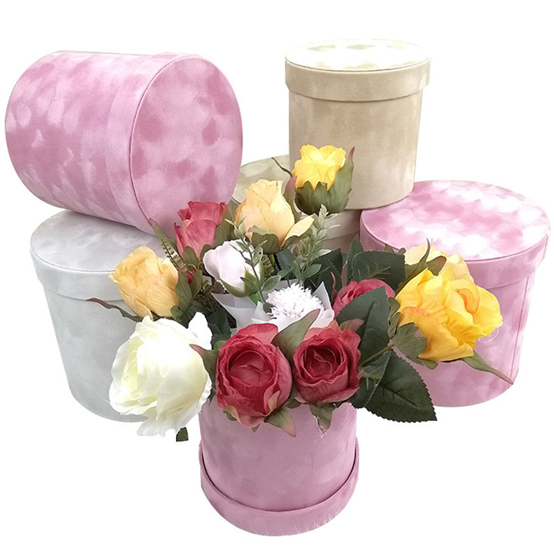 3Pcs/Set Velvet Gift Box Round - Florist Supply Buckets บทวิจารณ์และราคา
