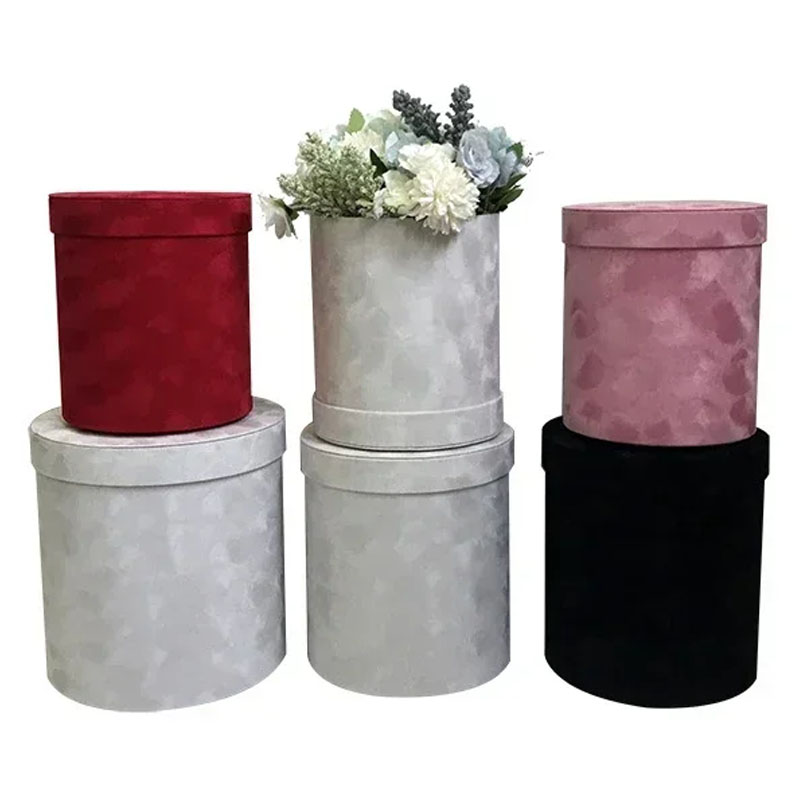 3Pcs/Set Velvet Gift Box Round - Florist Supply Buckets บทวิจารณ์และราคา