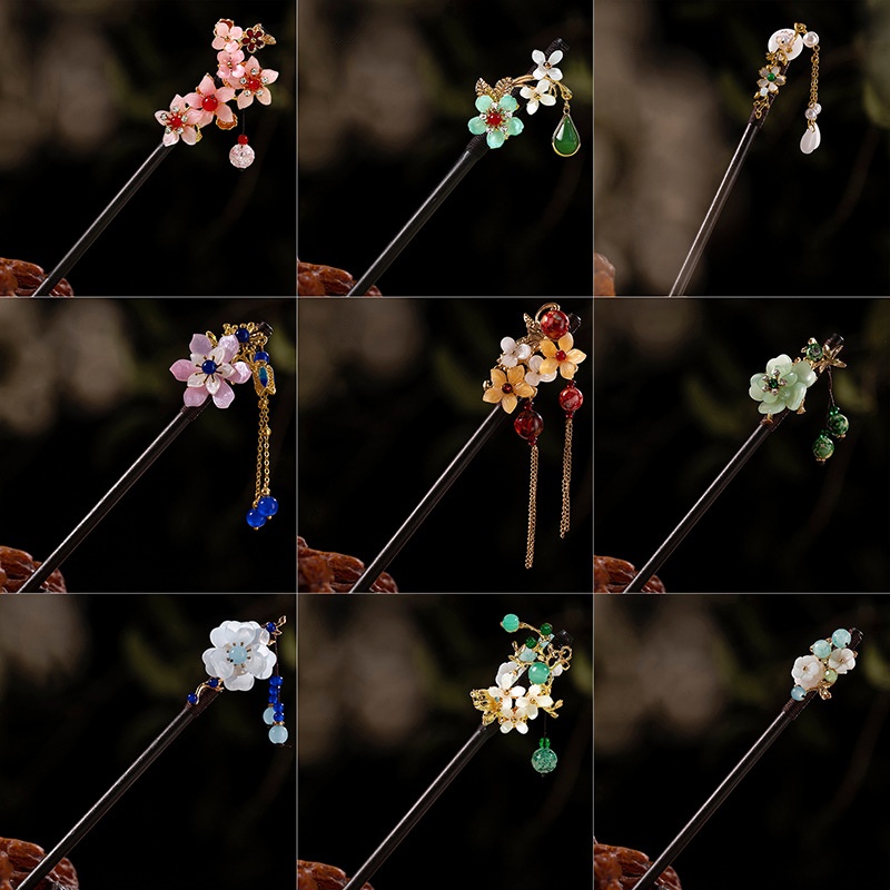 1Pc Wooden Hairpin Headdress f - Florist Supplies บทวิจารณ์และราคา