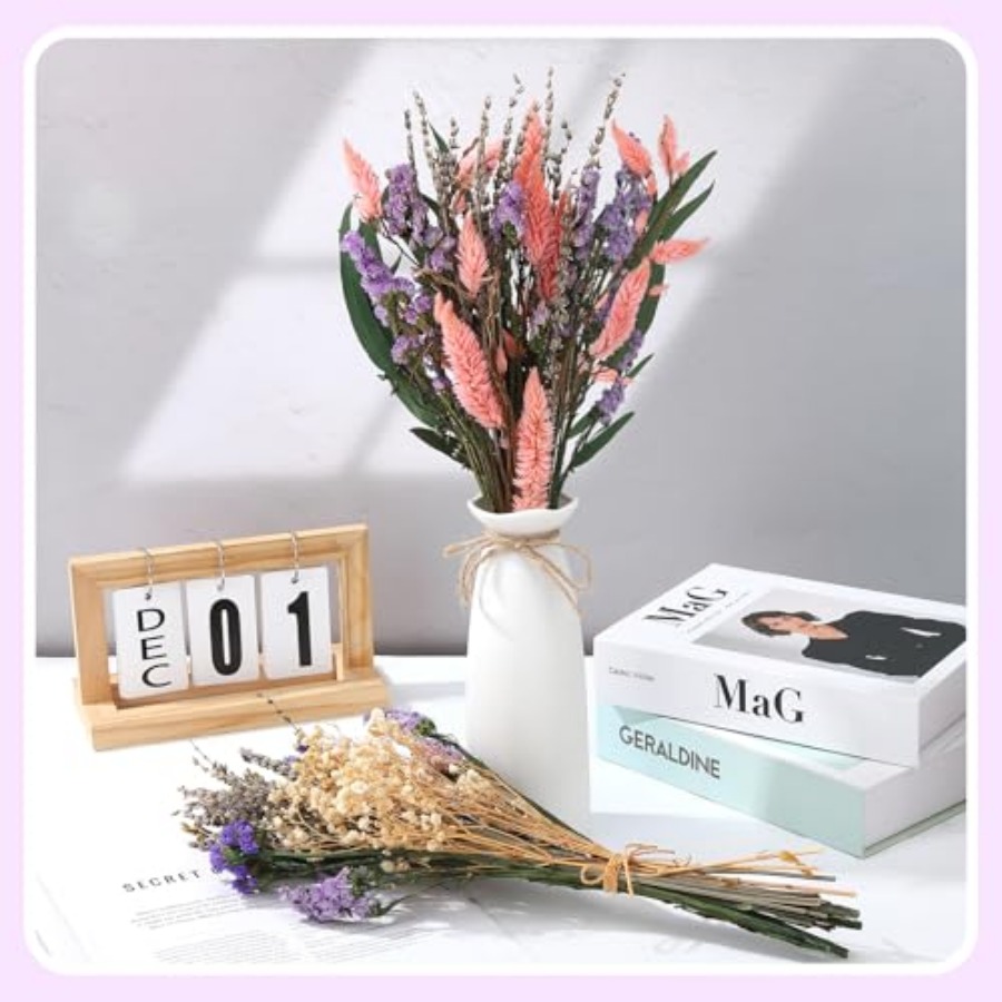 2 Pack Large Dried Flower Bouq - Baby Breath Dried บทวิจารณ์และราคา