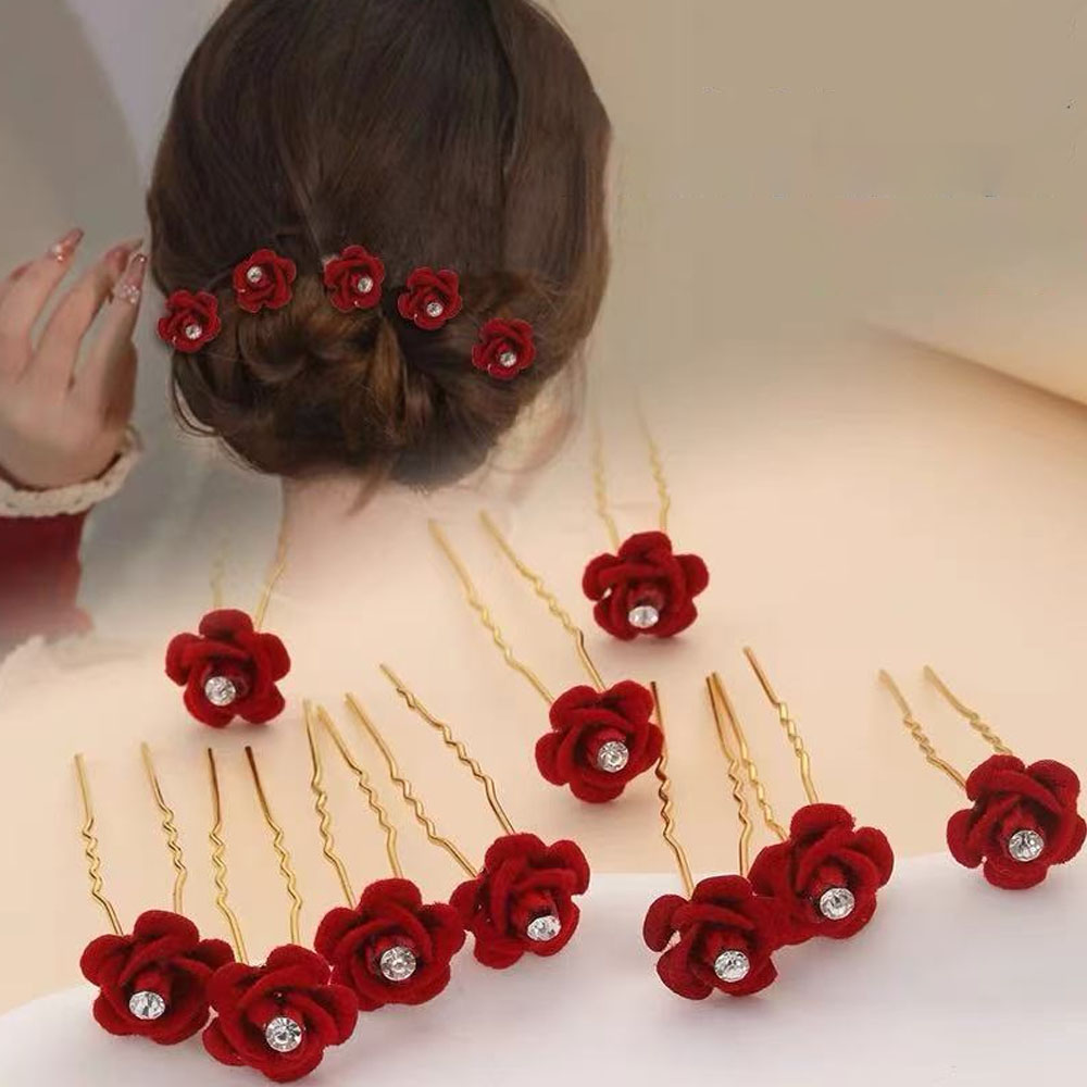 10Pcs Rose Hair Accessories We - Florist Supplies บทวิจารณ์และราคา