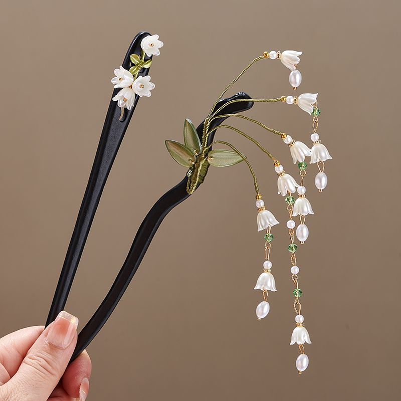 Wooden Flower Hairpin Vintage  - Florist Supplies บทวิจารณ์และราคา