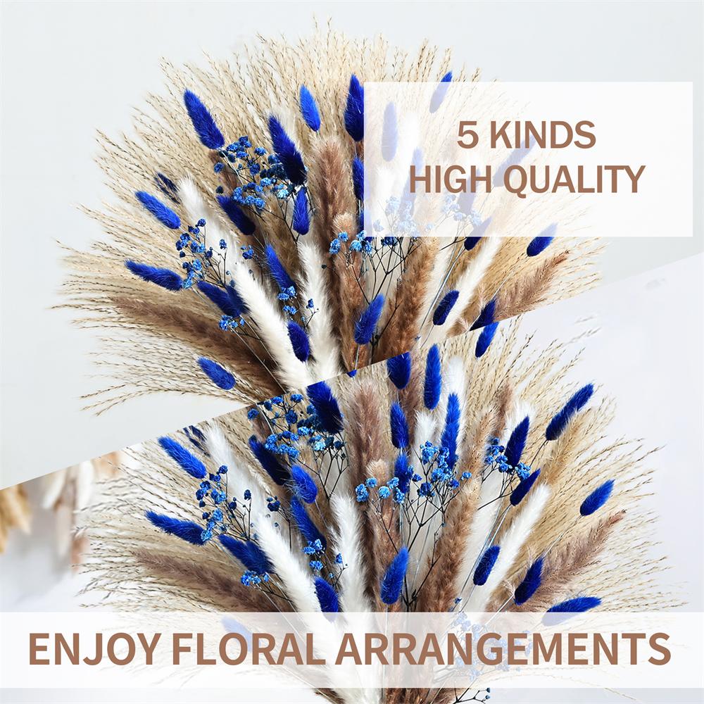70pcs Blue Pampas Artificial D - Baby Breath Dried บทวิจารณ์และราคา