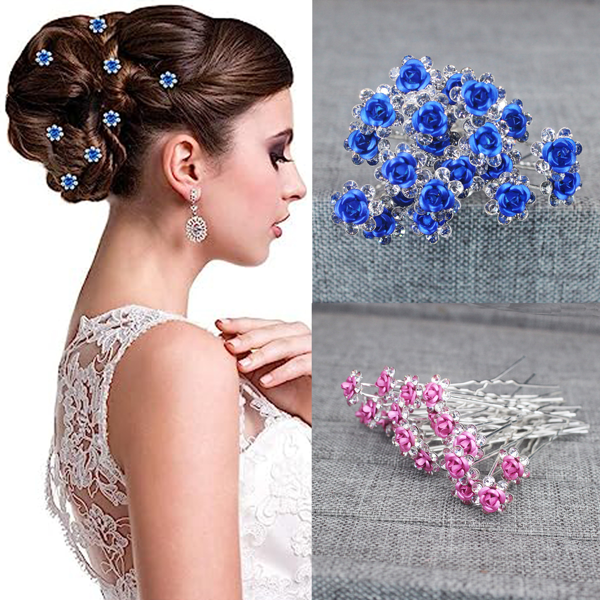 20PCS Rose Flower Rhinestone H - Florist Supplies บทวิจารณ์และราคา
